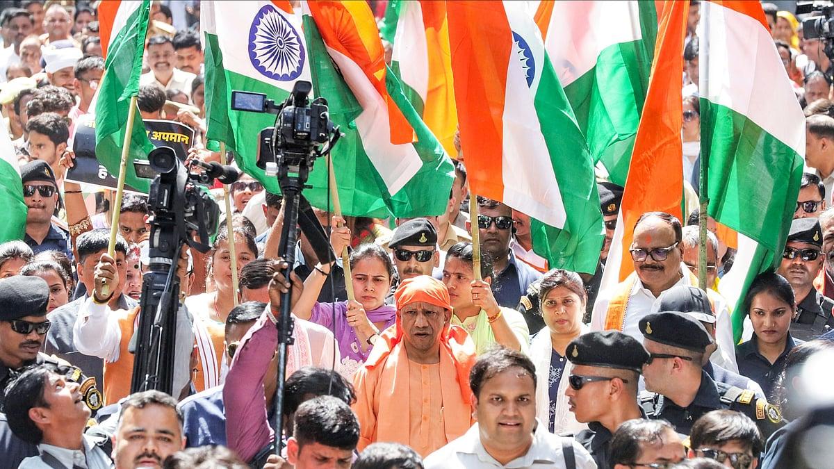 Yogi Adityanath Leads Massive Women’s March In Lucknow After Women’s Reservation Bill Row Sparks Political Firestorm