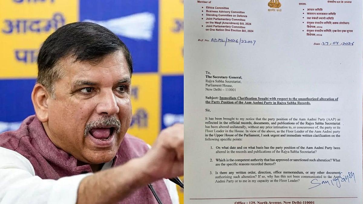 AAP Alleges ‘Unauthorised’ Rajya Sabha Record Changes After 7 MPs Exit, Sanjay Singh Seeks Immediate Probe