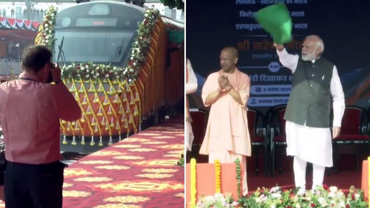 Image for 'PM Modi Flags Off Four New Vande Bharat Trains, Boosting Connectivity Across North And South India'