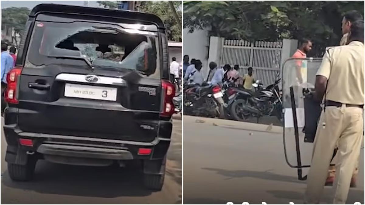 Image for 'Maharashtra: Fresh Clash Erupts In Gevrai During Municipal Elections; Stone-Pelting Outside BJP Leader’s House'