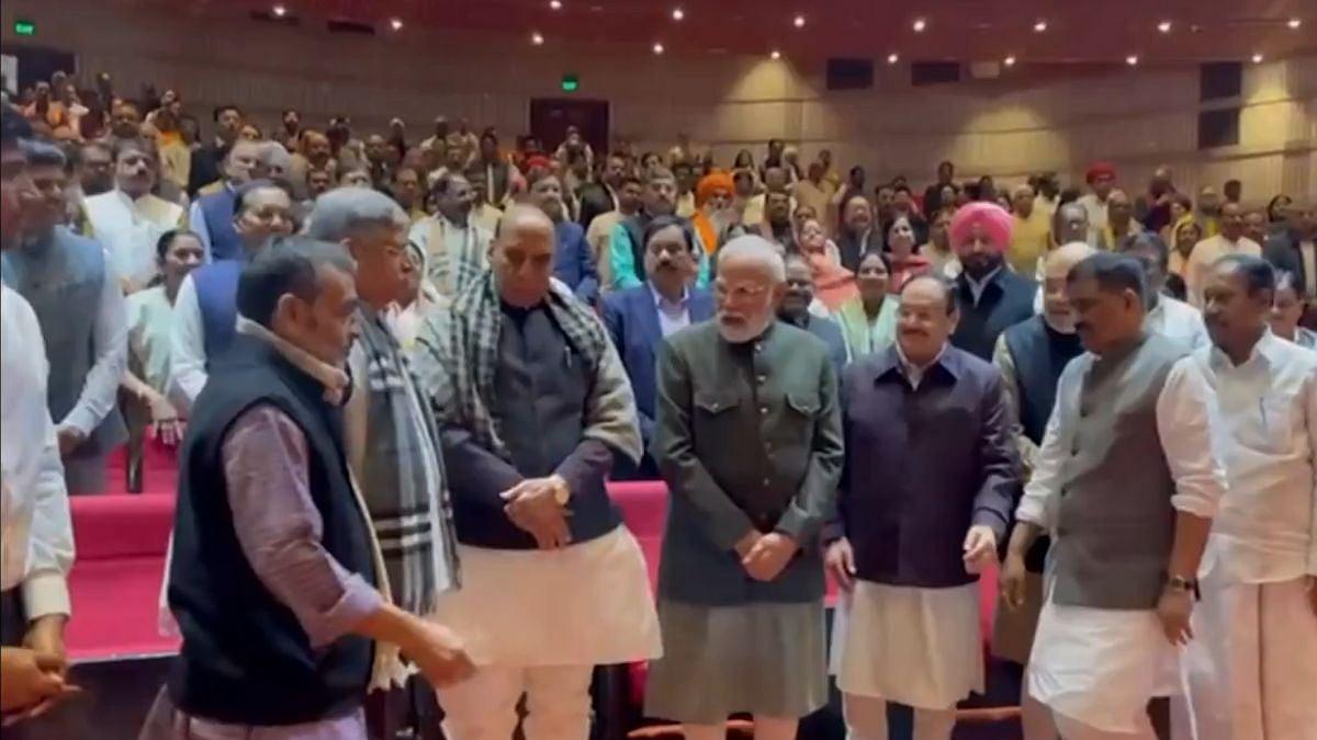 Image for 'NDA MPs Rally Behind PM Modi At High-Voltage Parliamentary Gathering'