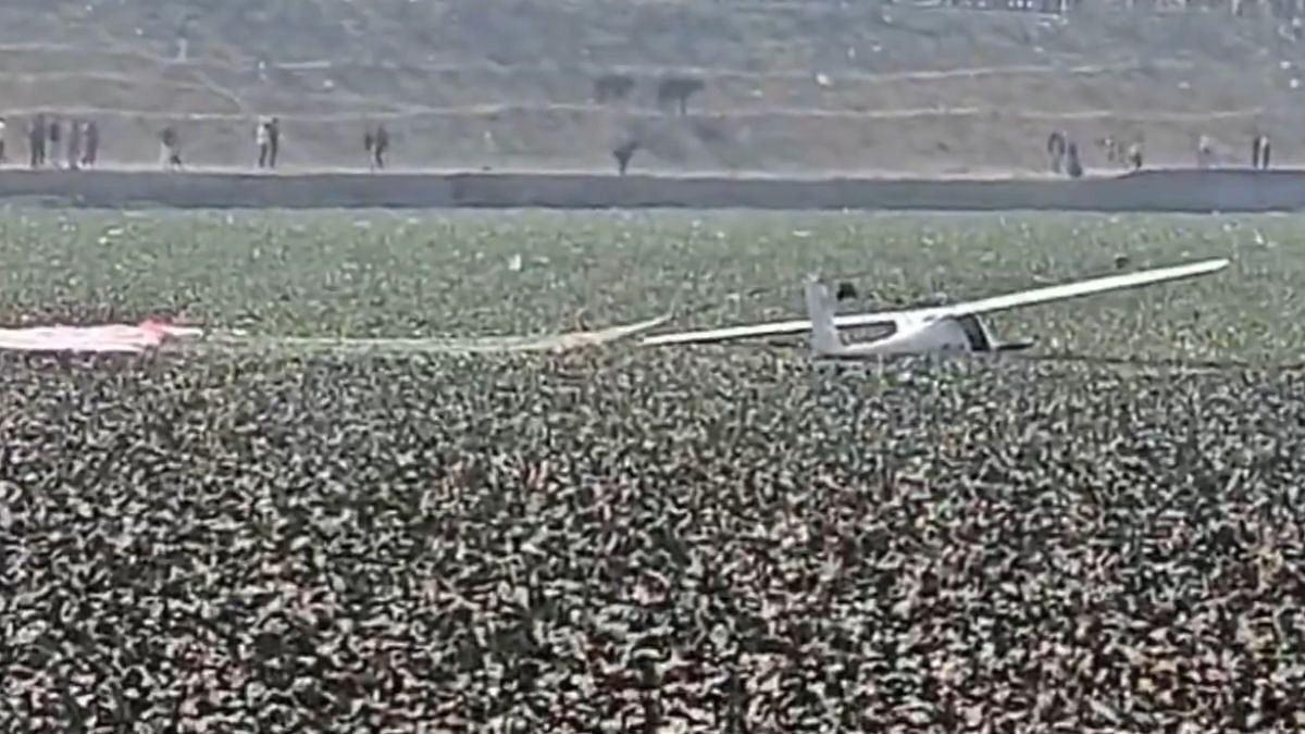 Image for 'IAF Microlight Aircraft Crashes In Prayagraj, Both Pilots Escape Unhurt'